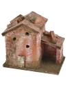 Casolare con rimessa cm 9x5,5x8 h per presepe