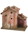 Casolare con rimessa cm 9x5,5x8 h per presepe