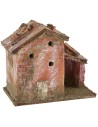 Casolare con rimessa cm 9x5,5x8 h per presepe