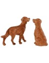 Coppia di cani serie 9,5 cm Fontanini