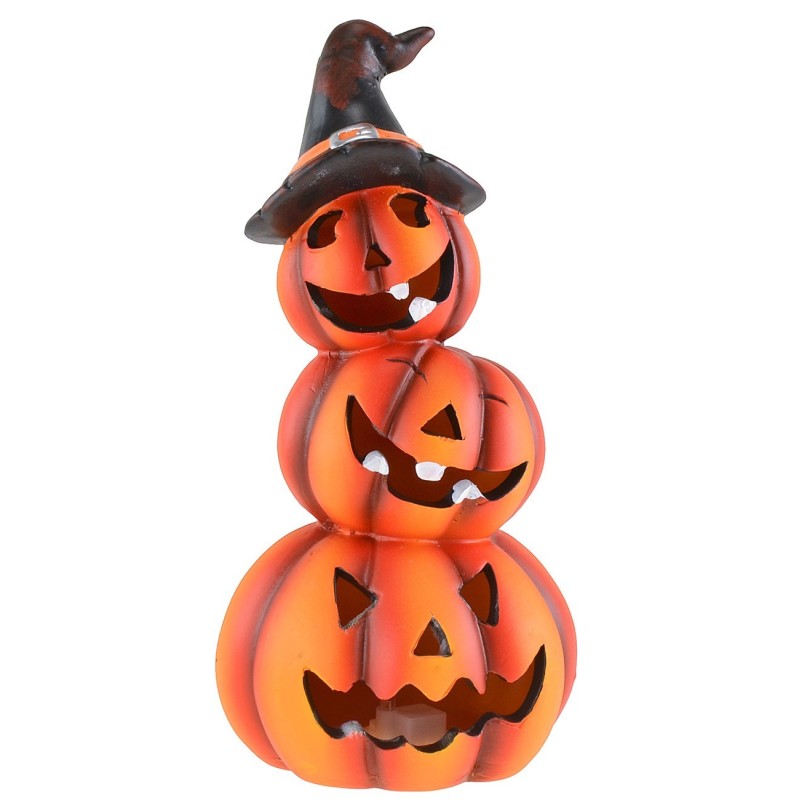 Pumpkin puppet with battery-operated LED that varies the color