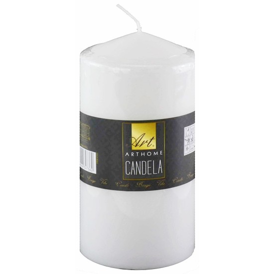 Vela de cera blanca h 15 cm cera, blanca, vela