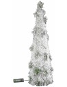 Albero innevato con micro led a batteria h 60 cm micro, albero