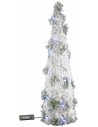 Albero innevato con micro led a batteria h 60 cm micro, albero