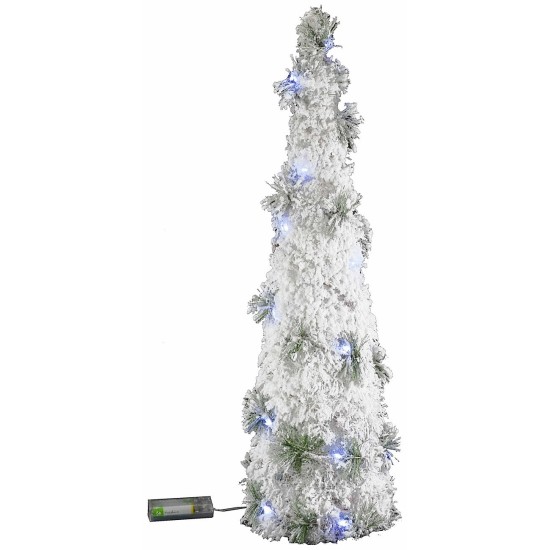 Árbol blanco con micro LED a pilas h 80 cm micro, pilas