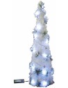 Albero bianco con micro led a batterie h 80 cm micro, batterie