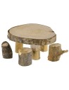 Tavolo tondo in legno con sgabelli h 5,5 cm