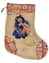 Calza befana con suoni e luci 24x42 cm befana, calza, juta