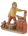 Figura de albañil de 10 cm en PVC lux Euromarchi base, serie