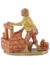 Figura de albañil de 10 cm en PVC lux Euromarchi base, serie