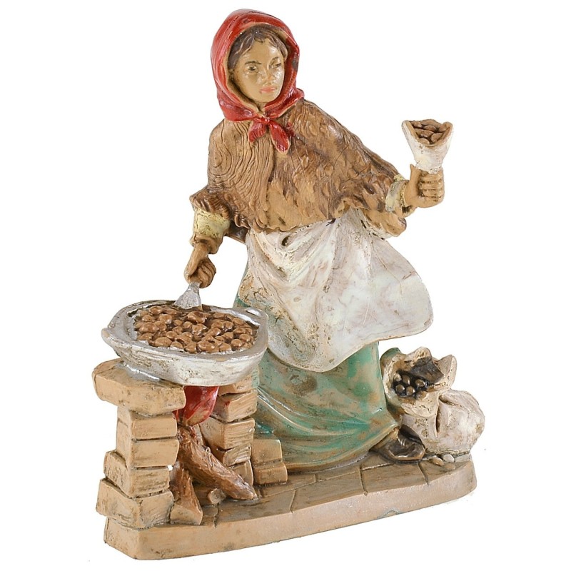 Statuina castagnara 10 cm in pvc lux Euromarchi base