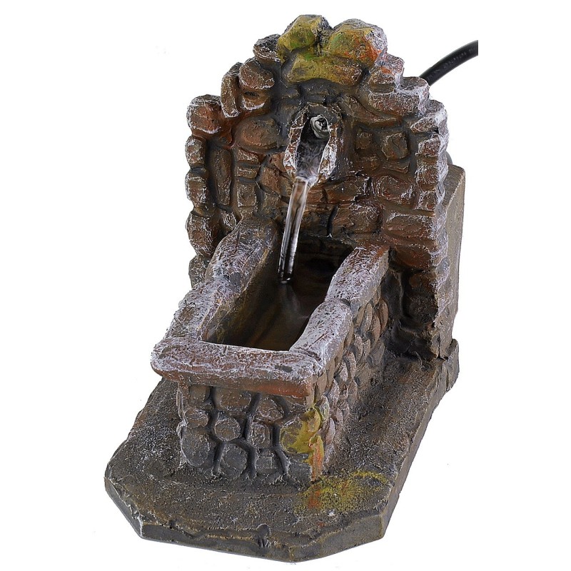 Working stone effect fountain in resin 7.5x15.5x11 h