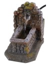 Working stone effect fountain in resin 7.5x15.5x11 h