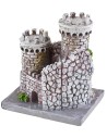 Castillo de resina de 8x6,5x9 cm de base, resina, altura