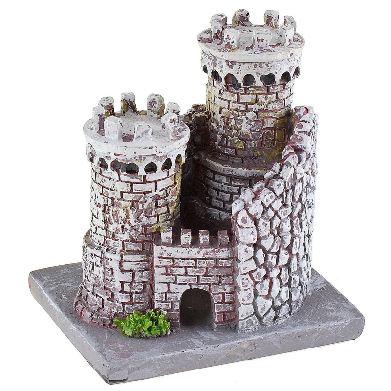 Castillo de resina de 8x6,5x9 cm de base, resina, altura