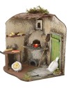 Setting with functioning corner oven 19x19x17 h cm