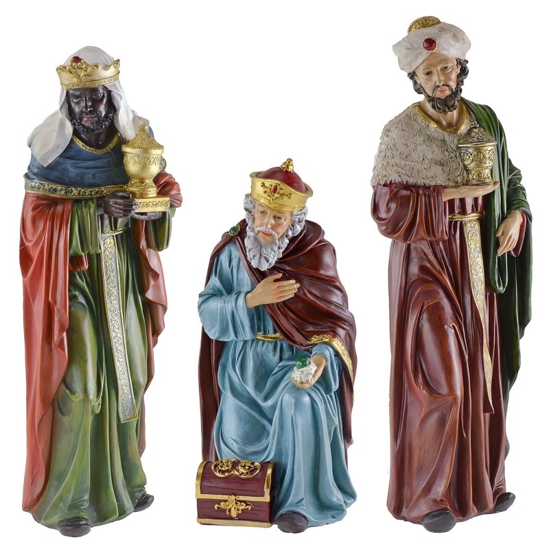 Tres Reyes Magos en resina serie 45 cm resina, serie, magio, magos