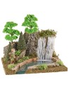 Cascada de montaña y lago para belén de 25x21x22 cm de altura.