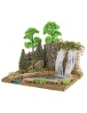 Paesaggio con cascata e lago per presepe cm 25x21x22 h