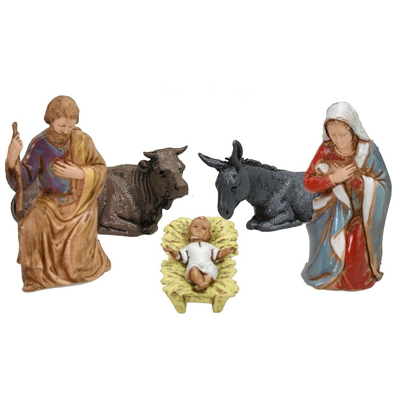 Nacimiento 5 figuras serie 8 cm estatuas Landi Moranduzzo