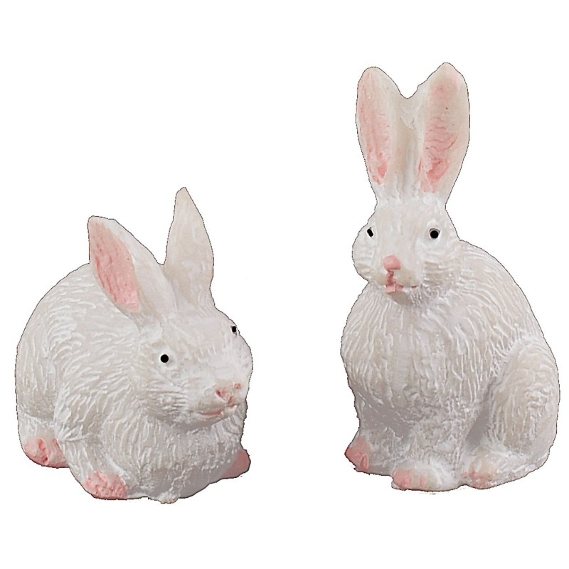 Juego de 2 conejos Oliver para estatuas de 15-20 cm, recomendado.