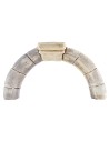 Arch with keystone for DIY nativity scene 12.5x2.3x11.5 cm