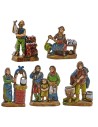 Set 5 statue presepe cm 3,5 al lavoro