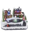 Complete Christmas scenario with battery-operated fountain