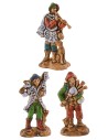 Conjunto de 3 figuras de 3,5 cm para belén serie, base, altura, figuras.