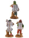 Conjunto de 3 figuras de 3,5 cm para belén serie, base, altura, figuras.