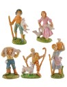 Set 5 statuine cm 4 per presepe