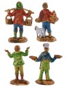 Set 4 personaggi 3,5 cm per presepe