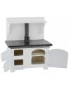 Estufa blanca para cocina de 9,5x5x11,5 cm h accesorios casa de las