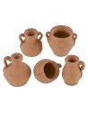 Conjunto de 5 ánforas de terracota de 2,9-3,7 cm de altura, terracota, ánforas.