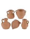 Set 5 anfore in terracotta h 2,9-3,7 cm terracotta, anfore