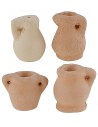 Juego de 4 ánforas de terracota de altura 1,4-1,9 cm, terracota, ánforas.