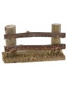 Wooden fence with 2 poles 8x3.5x4.5 h cm for nativity scene