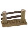 Wooden fence with 2 poles 8x3.5x4.5 h cm for nativity scene