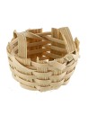 Wicker basket with handles cm ø 2.2x1.3 h nativity accessories