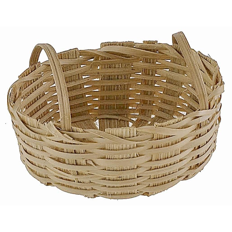 Oval wicker basket with handles 5x3.7x2.1 cm, small parts