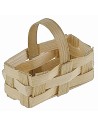 Rectangular wicker basket with handle 3.1x1.7x1.4 h cm