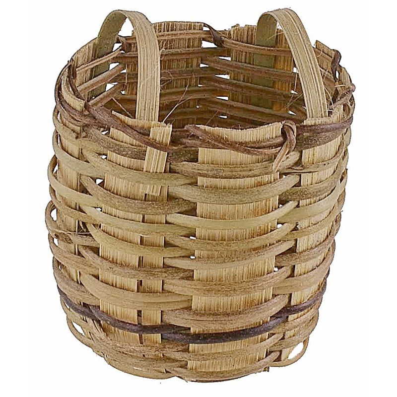 Wicker basket with handles cm ø 4.5x4.7 h nativity accessories