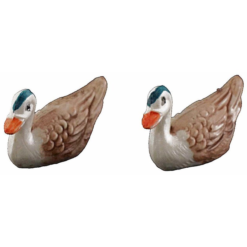 Juego de 2 ocas en PVC de 2,5 cm para estatuas de 8-10 cm de patos, pata.