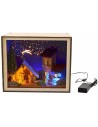 Nativity box con statuine e luci cm 24,5x16,6x20 h legno