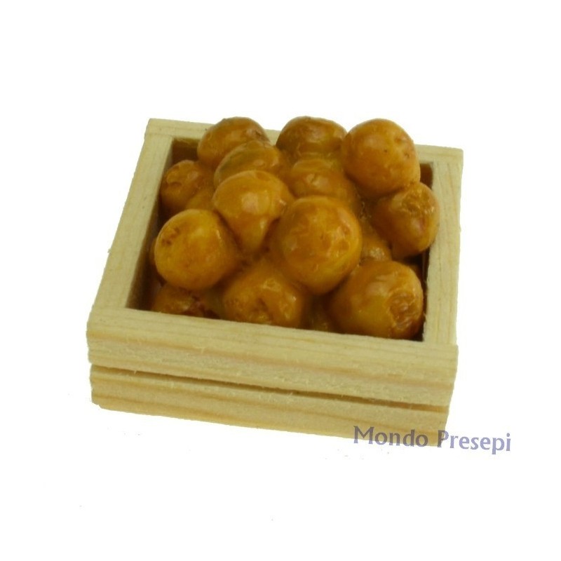 Caja lux naranjas cm 3x2,8 Mundo Pesebres