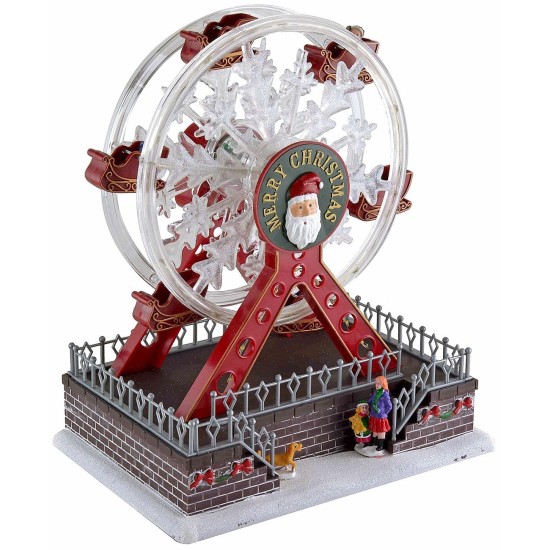 Christmas scenario with battery-operated Ferris wheel