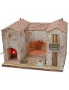 Casita enlucida con horno funcional iluminado de 50x40x35 cm.