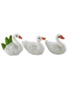 Set 4 cigni e 2 oche in pvc per statuine da 8-10 cm oche