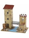 Set 6 gruppi di casette per presepe cm 10x6,5x5-11 h