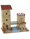 Set 6 gruppi di casette per presepe cm 10x6,5x5-11 h gruppi